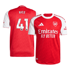 RICE #41 Authentic Arsenal Home Soccer Jersey 2025/26 Red