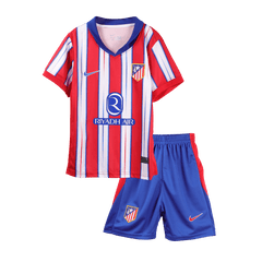 Atletico Madrid Home Soccer Jersey Kit 2024/25 Kids(Jersey+Shorts)
