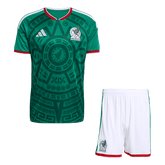 Mexico Home Soccer Jersey Kit(Jersey+Shorts) World Cup 2026 Green