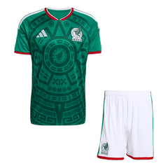 Mexico Home Soccer Jersey Kit(Jersey+Shorts) World Cup 2026 Green