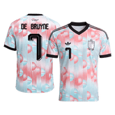 DE BRUYNE #7 Belgium Away Soccer Jersey World Cup 2026 Blue&Pink