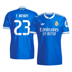 F. MENDY #23 Authentic Real Madrid Third Away Soccer Jersey 2025/26 Blue