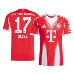 OLISE #17 Bayern Munich Home Soccer Jersey 2025/26 Red