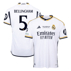 Maillot domicile authentique Real Madrid BELLINGHAM #5 2023/24 - Finale UCL