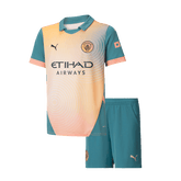 Manchester City Fourth Away Soccer Jersey Kit 2024/25 Kids(Jersey+Shorts)- Definitely City (UCL)