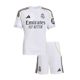 Kid's Real Madrid Home Soccer Jersey Kit(Jersey+Shorts) 2025/26 White