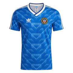 Men Retro Fan Version USA Away Soccer Jersey 1988 Blue