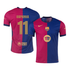 Barcelona RAPHINHA #11 Home Soccer Jersey Authentic 2024/25 - UCL Edition(Spotify Logo Without Text)