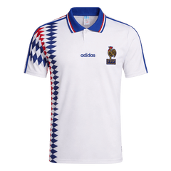 Men Retro Fan Version 1994 France Away Soccer Jersey White
