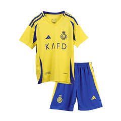 Al Nassr Home Soccer Jersey Kit 2024/25 Kids(Jersey+Shorts)