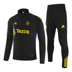 Manchester United Zipper Sweatshirt Kit(Top+Pants) 25/26 Black