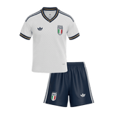 Kid's Italy Away Soccer Jersey Kit(Jersey+Shorts) World Cup 2026 White