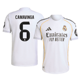 CAMAVINGA #6 Authentic Real Madrid Home Soccer Jersey 2025/26 White
