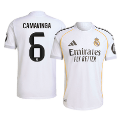 CAMAVINGA #6 Authentic Real Madrid Home Soccer Jersey 2025/26 White