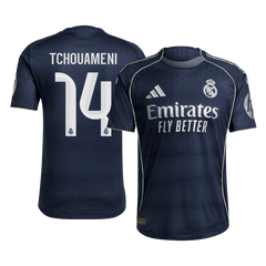 TCHOUAMENI #14 Authentic Real Madrid Away Soccer Jersey 2025/26 Navy