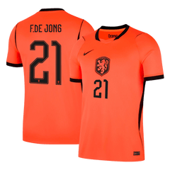 F.DE JONG #21 Netherlands Home Soccer Jersey World Cup 2026 Orange