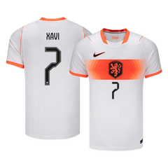 XAVI #7 Netherlands Away Soccer Jersey World Cup 2026 White