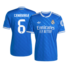 CAMAVINGA #6 Real Madrid Third Away Soccer Jersey 2025/26 Blue