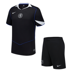 25/26 Chelsea Third Away Soccer Jersey Kit(Jersey+Shorts) Black