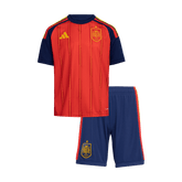 Kid's Spain Home Soccer Jersey Kit(Jersey+Shorts) World Cup 2026 Red
