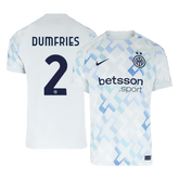 DUMFRIES #2 Inter Milan Away Soccer Jersey 2025/26
