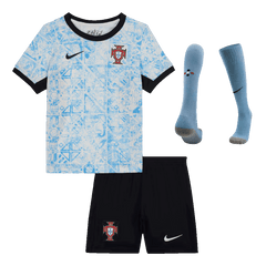 Portugal Away Jersey Kit EURO 2024 Kids(Jersey+Shorts+Socks)