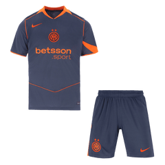 Inter Milan Third Away Soccer Jersey Kit(Jersey+Shorts) 2025/26 Navy
