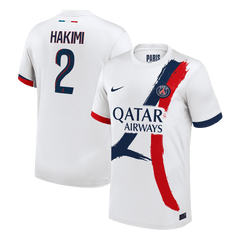 HAKIMI #2 Authentic PSG Away Soccer Jersey 25/26 White