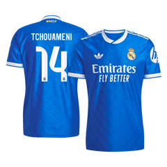 TCHOUAMENI #14 Authentic Real Madrid Third Away Soccer Jersey 2025/26 Blue