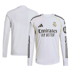 Player Version 25/26 Real Madid Home Long Sleeve Soccer Jesey White