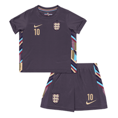 England BELLINGHAM #10 Away Jersey Kit EURO 2024 Kids(Jersey+Shorts)