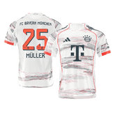 MÜLLER #25 Authentic Bayern Munich Away Soccer Jersey 2025/26 White