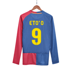 Maillot de foot Barcelone ETO'O #9 Domicile Rétro 2008/09 - Manches Longues (Finale UCL)