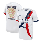 2024/26 PSG Away Soccer Jersey Champions of Europe 2026 Print White