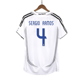 Real Madrid SERGIO RAMOS #4 Home Soccer Jersey Retro 2006/07