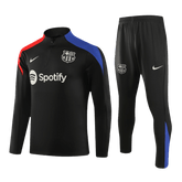 Kids Barcelona Zipper Sweatshirt Kit 2024/25