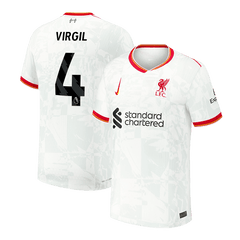 Maillot de football extérieur Liverpool VIRGIL #4 Third authentique 2024/25