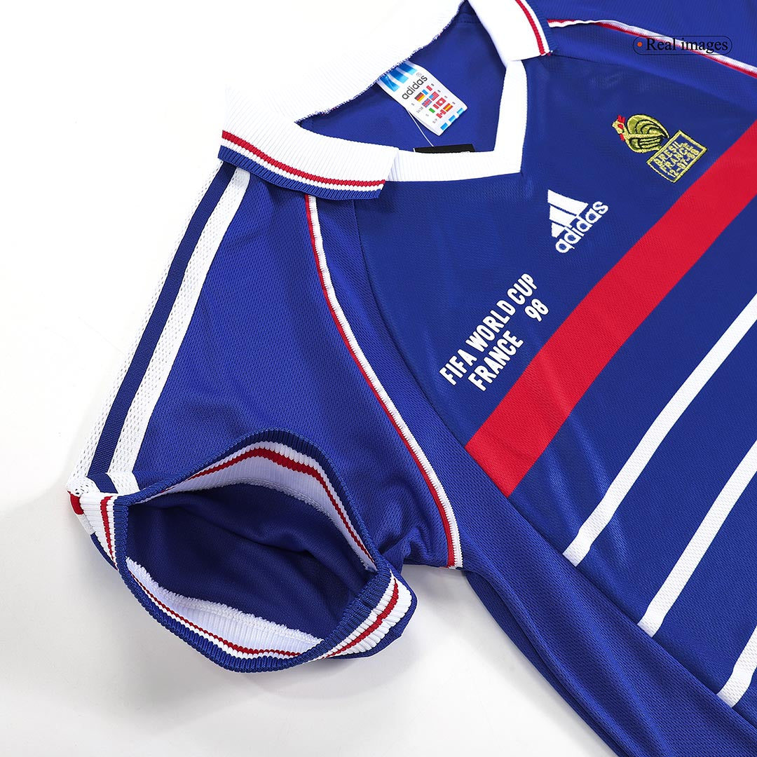 France ZIDANE #10 Home Soccer Jersey Retro 1998