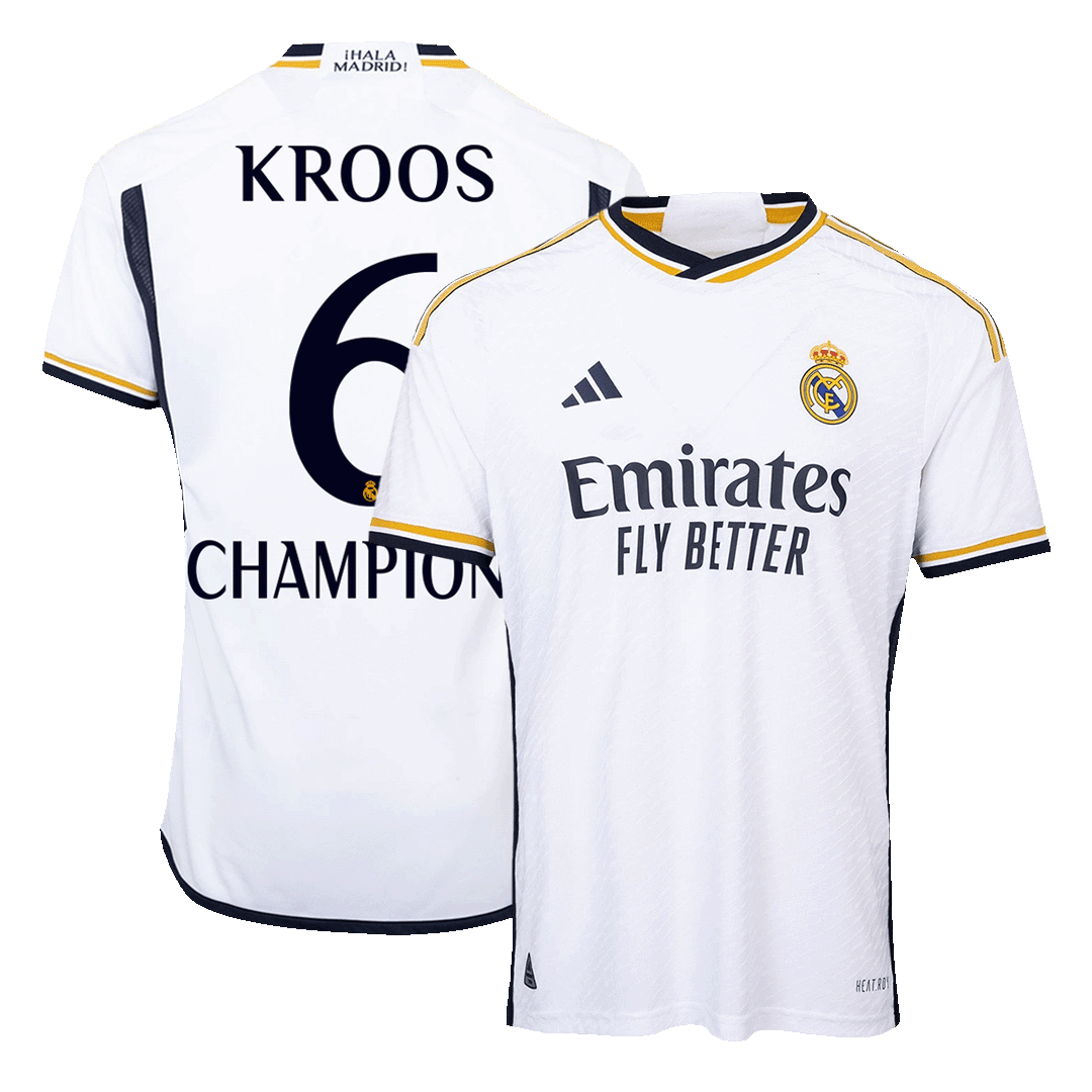 Real Madrid KROOS #6 CHAMPIONS Home Jersey Authentic 2023/24
