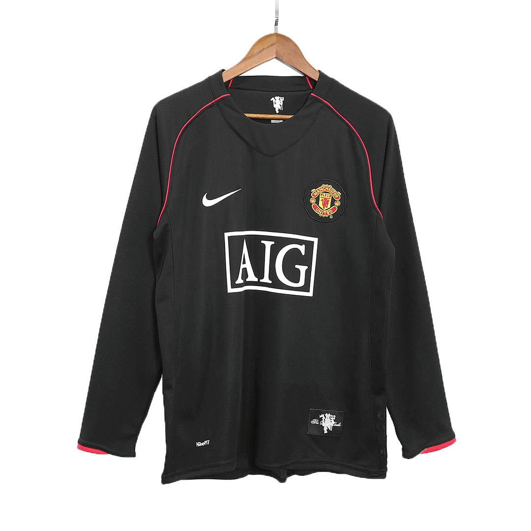 Maillot extérieur rétro Manchester United 2007/08 - Manches longues