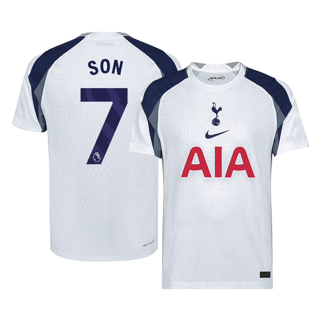 SON #7 Authentic Tottenham Hotspur Home Soccer Jersey 2025/26 White