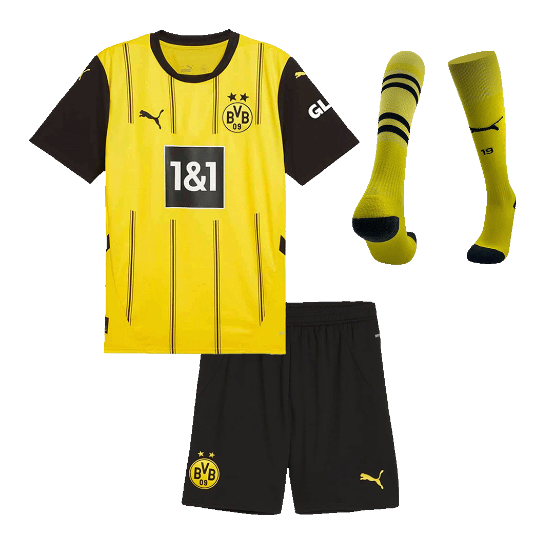 Maillot domicile Dortmund 2024/25 pour enfant (maillot, short, chaussettes)