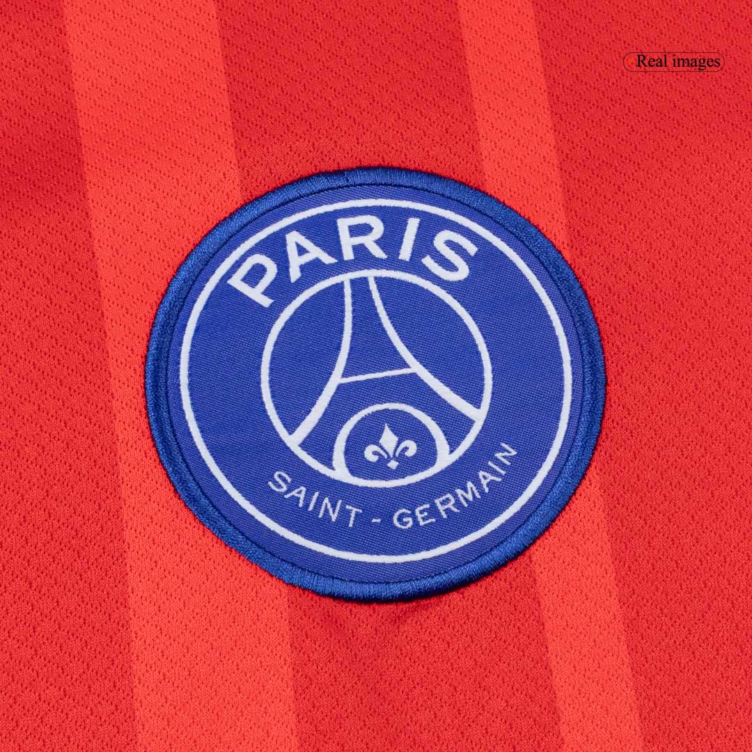 PSG Third Away Soccer Jersey Kit(Jersey+Shorts) 2025/26  Red