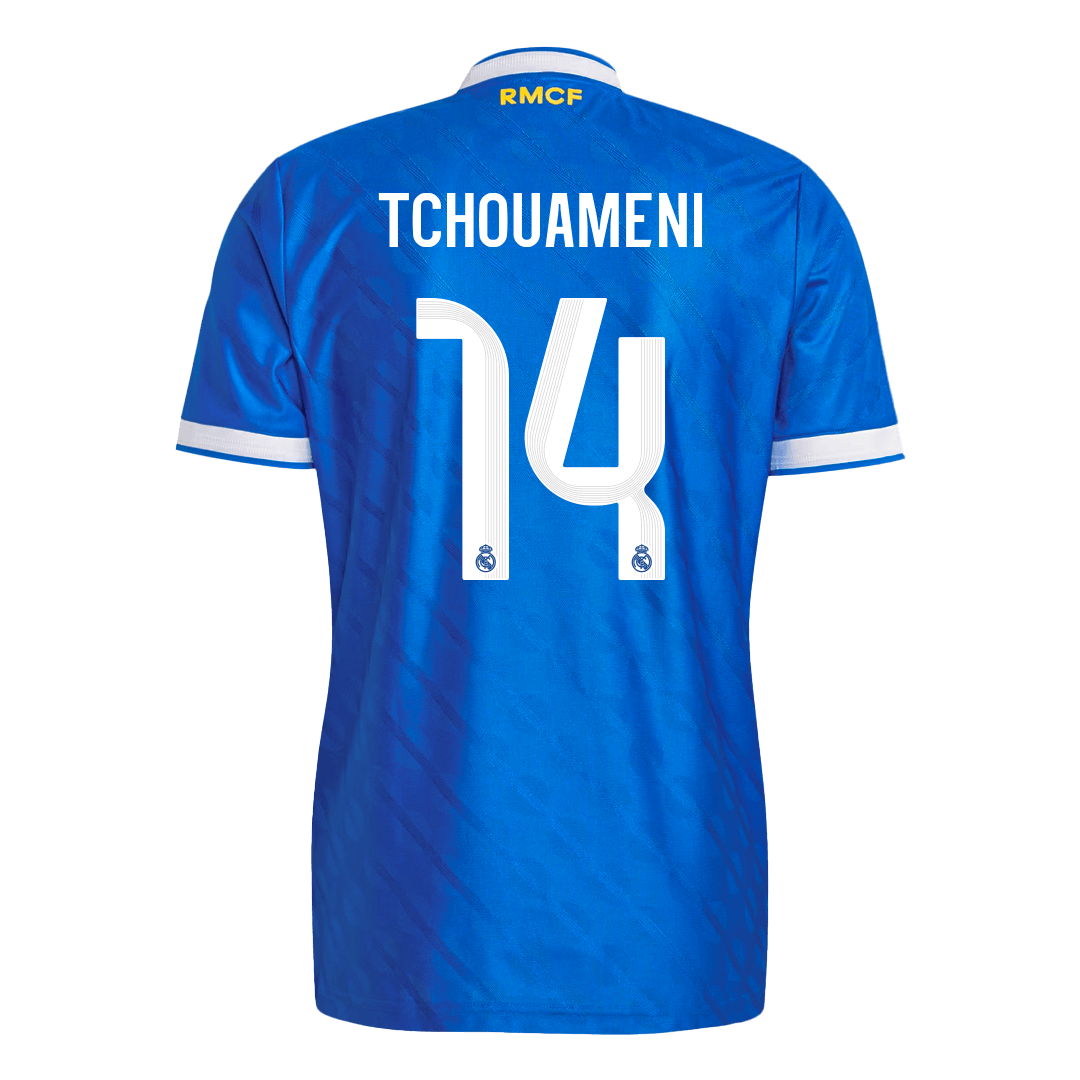 TCHOUAMENI #14 Authentic Real Madrid Third Away Soccer Jersey 2025/26 Blue