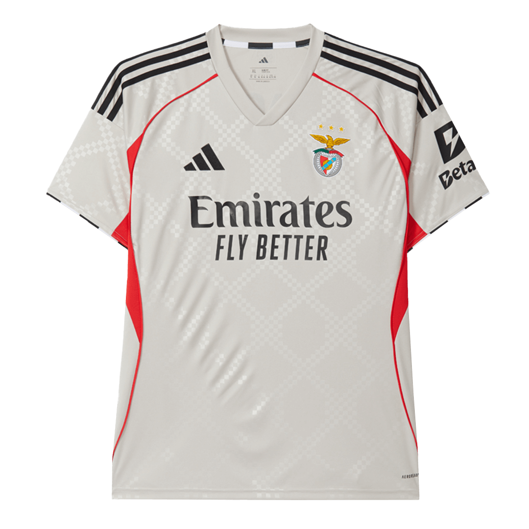 Benfica Away Soccer Jersey 2025/26 Beige