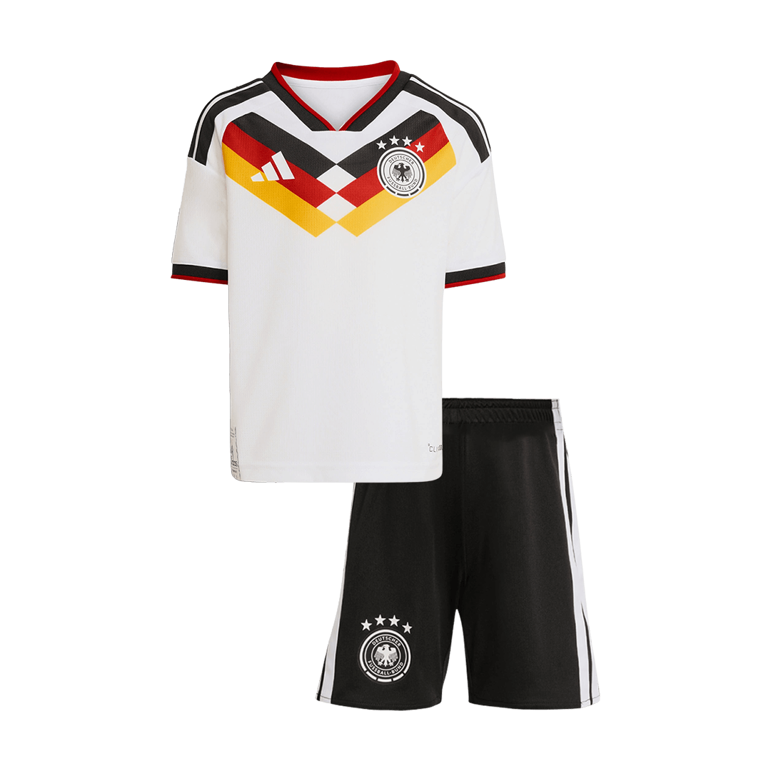 Kid's Germany Home Soccer Jersey Kit(Jersey+Shorts) World Cup 2026 White