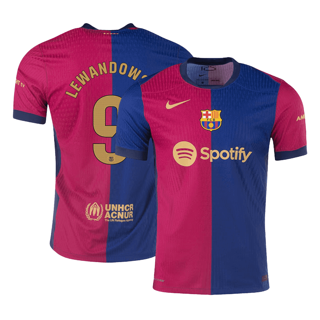 Barcelona LEWANDOWSKI #9 Home Jersey Authentic 2024/25