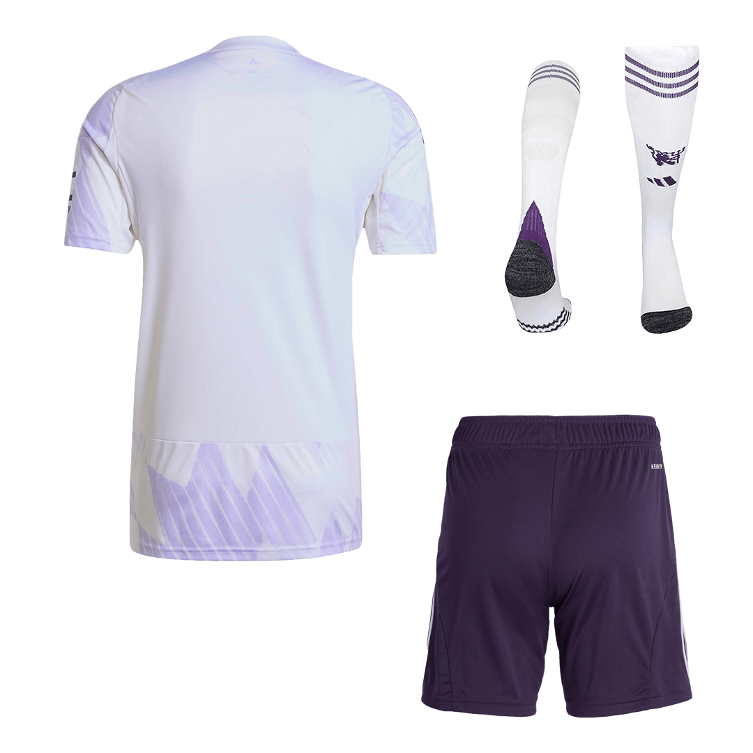 Manchester United Away Soccer Jersey Kit(Jersey+Shorts+Socks) 2025/26 White
