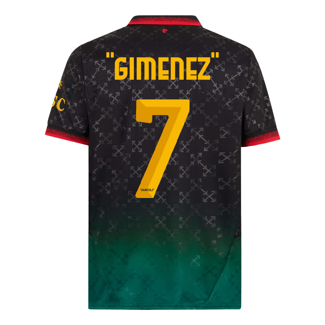 Maillot extérieur AC Milan « GIMENEZ » n° 7, quatrième édition 2024/25