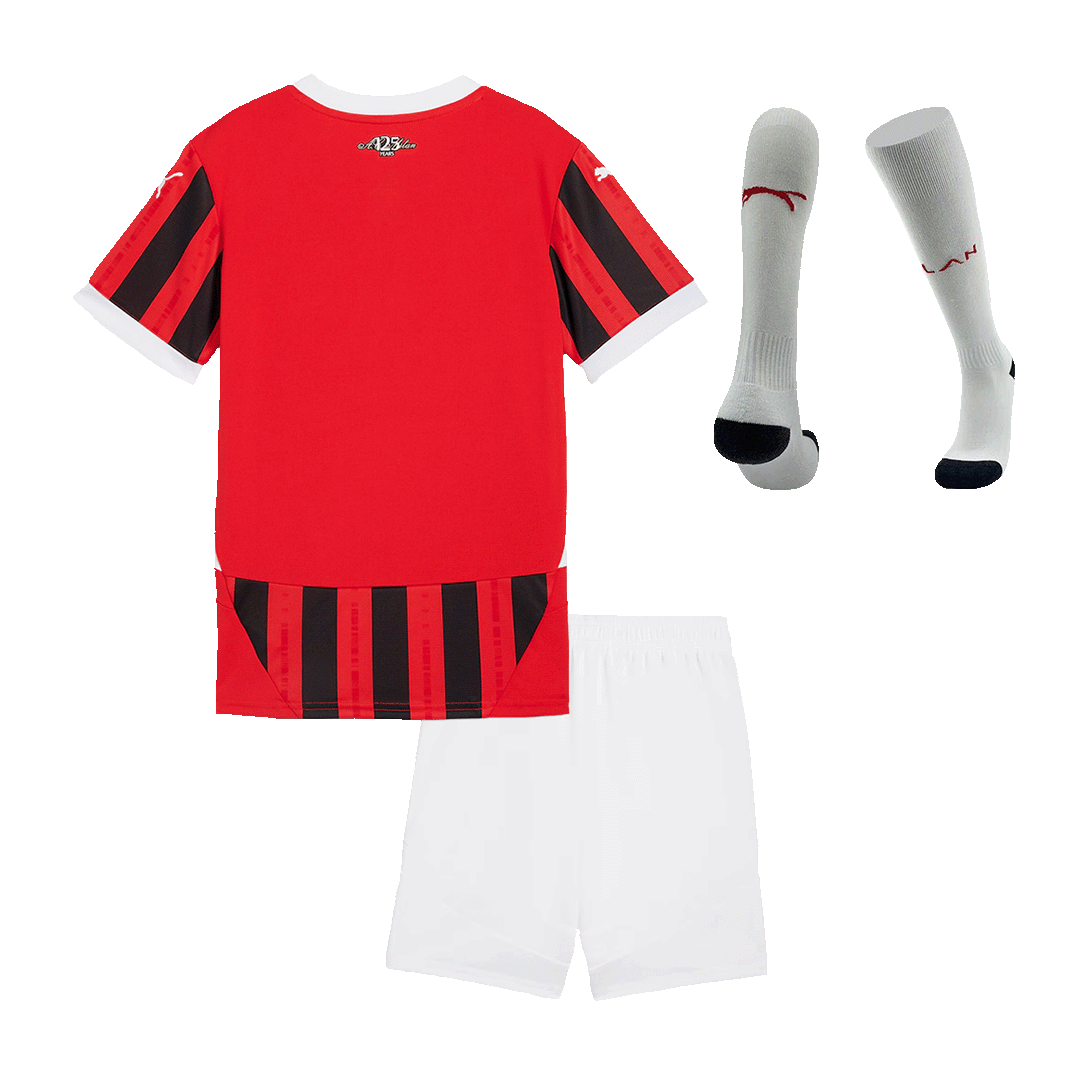 Maillot domicile AC Milan 2024/25 pour enfant (maillot, short, chaussettes)